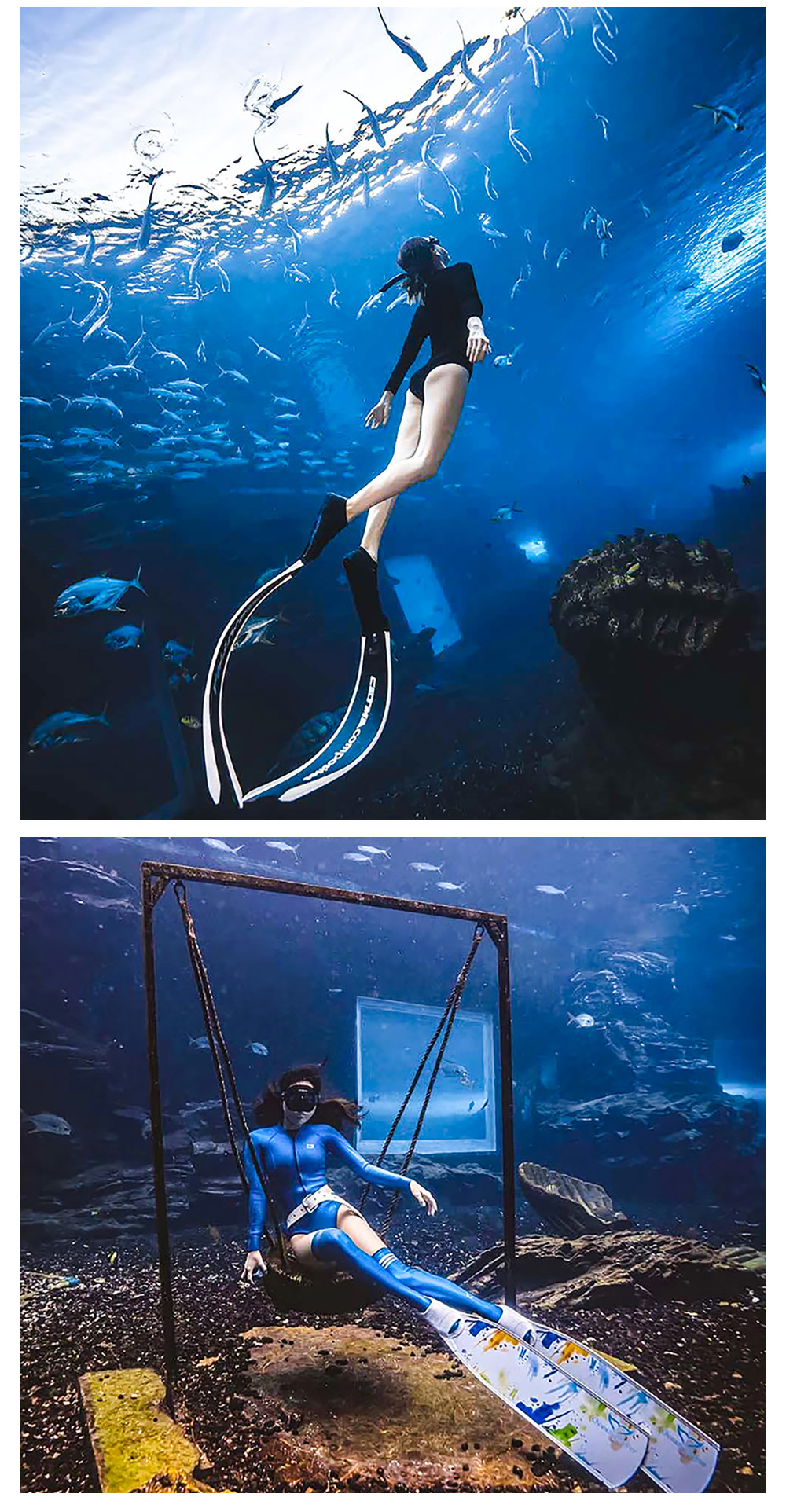 三亚体验自由潜 水下拍摄